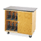Diversified Woodcrafts Mobile Storage Cabinet, 36w x 24d x 36h, Black/Oak DVW4402K