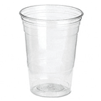 Dixie Clear Plastic PETE Cups, Cold, 16 oz., WiseSize Packs, 500/Carton DXECP16DX