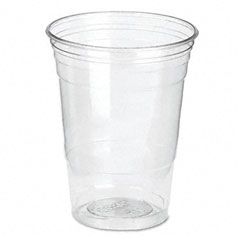 Dixie Clear Plastic PETE Cups, Cold, 16 oz., WiseSize Packs, 500/Carton DXECP16DX