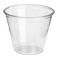Dixie Clear Plastic PETE Cups, Cold, 9 oz, Regular Size, 20 Packs of 50/Carton DXECP9A
