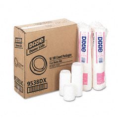 Dixie Drink-Thru Lid, Fits 8-oz. Hot Drink Cups, White, 1000/Carton DXE9538DX