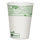 Dixie EcoSmart Hot Cups, Paper w/PLA Lining, Viridian, 8 oz., 1000/Carton DXE2338PLA
