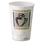 Dixie Hot Cups, Paper, 10 oz., Coffee Dreams Design, 500/Carton DXE5310DX