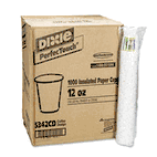 Dixie Hot Cups, Paper, 12 oz., Coffee Dreams Design, 1000/Carton DXE5342CD