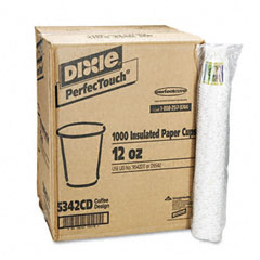 Dixie Hot Cups, Paper, 12 oz., Coffee Dreams Design, 1000/Carton DXE5342CD