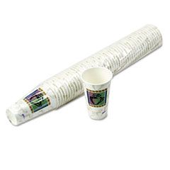 Dixie Hot Cups, Paper, 8 oz., Coffee Dreams Design, 500/Carton DXE5338DX