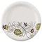 Dixie Pathways Paper Plates, 6.875", WiseSize, Green/Burgundy, 125 per Pack DXEUX7WSPK