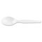 Dixie Plastic Cutlery, Heavy Mediumweight Teaspoons, White, 100/Box DXETM207