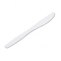 Dixie Plastic Cutlery, Heavyweight Knives, White, 1000/Carton DXEKH217