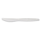 Dixie Plastic Cutlery, Mediumweight Knives, White, 1000/Carton DXEPKM21