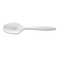 Dixie Plastic Cutlery, Mediumweight Teaspoons, White, 1000/Carton DXEPTM21