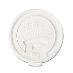 Dixie Plastic Lids for Hot Drink Cups, 10 oz., White, 1000/Carton DXETB9540