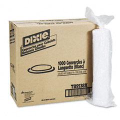 Dixie Plastic Lids for Hot Drink Cups, 8 oz., White, 1000/Carton DXETB9538X