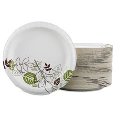 Dixie Ultra Ultra Pathways Heavyweight Paper Plates, 8 1/2", Green/Burgundy, 125 per Pack DXESXP9PATHPK