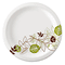Dixie Ultralux Pathways Paper Plates, 5.875", Green/Burgundy, 1000/Carton DXEUX6PATH