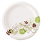 Dixie Ultralux Pathways Paper Plates, 8.5", Green/Burgundy, 1000/Carton DXEUX9PATH