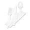 Dixie Wrapped Tableware/Napkin Packet, Plastic Utensil Set w/Napkin, White, 250/Carton DXECM26NC7