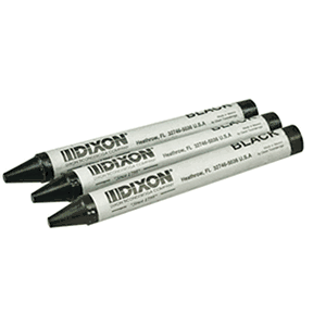 Dixon Round American Marking Crayons, Black, Pack of 12 (05005)