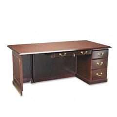 DMi Governors Series Executive Left Single Pedestal Desk, 72w x 36d x 30h, Mahogany DMI7350580