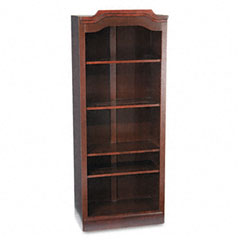 DMi Governors Series Open Bookcase, Laminate, 5 Shelves, 30w x 14d x 74h, Mahogany DMI735008