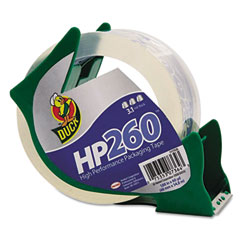 Duck Carton Sealing Tape w/Reusable Dispenser, 1.88" x 60 yards, 3" Core, Clear DUC07364