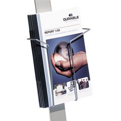 Durable Add-On Literature Dispenser, Letter Size, Aluminum Gray DBL486423
