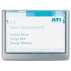 Durable Click Sign Holder For Interior Walls, 6 3/4 x 1/2 x 5 1/8, Graphite DBL486137