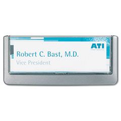 Durable Click Sign Holder For Interior Walls, 6 3/4 x 5/8 x 3, Gray DBL497637