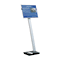 Durable Info Sign Duo Floor Stand, Tabloid-Size Inserts, 15 x 44-1/2, Clear DBL481523