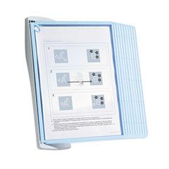 Durable Sherpa Sherpa Style Desk Reference System, 20 Sheet Capacity, Blue/Gray DBL594306