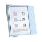 Durable Sherpa Sherpa Style Desk Reference System, 20 Sheet Capacity, Blue/Gray DBL594306
