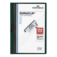 Durable Vinyl DuraClip Report Cover, Letter, Holds 30 Pages, Clear/Graphite DBL220337
