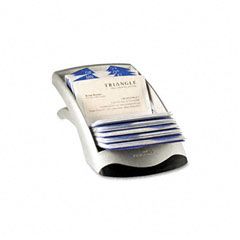Durable VISIFIX Desk Business Card File Holds 200 4 1/8 x 2 7/8 Cards, Graphite/Black DBL241301