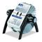 Durable VISIFIX Rotary Business Card File Holds 400 4 1/8 x 2 7/8 Cards, Black/Silver DBL241701