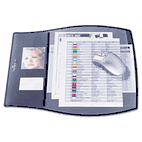 Durable Work Pad, 3 Overlays, 17 1/4 x 15 1/4, Black DBL720901