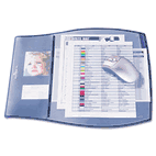 Durable Work Pad, 3 Overlays, 17 1/4 x 15 1/4, Dark Blue DBL720907