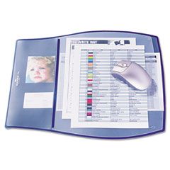Durable Work Pad, 3 Overlays, 17 1/4 x 15 1/4, Dark Blue DBL720907