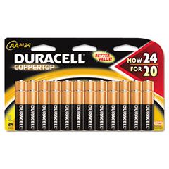 Duracell Coppertop Alkaline Batteries, AA 24/Pack DURMN1500B24Z