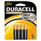 Duracell Coppertop Alkaline Batteries, AAA, 4/Pack DURMN2400B4Z