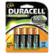 Duracell Rechargeable NiMH Batteries, AA, 4/Pack DURDC1500B4N