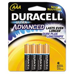Duracell Ultra Advanced Alkaline Batteries, AAA, 4/Pack DURMX2400B4Z