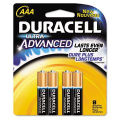 Duracell Ultra Advanced Alkaline Batteries, AAA, 8/Pack DURMX2400B8Z