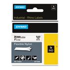 DYMO Rhino Flexible Nylon Industrial Label Tape Cassette, 1" x 11-1/2 ft, White DYM1734524