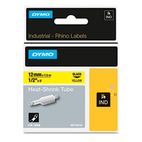 DYMO Rhino Heat Shrink Tubes Industrial Label Tape Cassette, 1/2" x 5 ft, White DYM18055