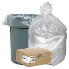 Earthsense Commercial High-Density Recycled Can Liners, 31-33 gal, 14 mic, 33 x 40, Natural, 250/Ctn WBIRNW4014HD