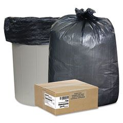 Earthsense Commercial High-Density Recycled Can Liners, 40-45 gal, 22 mic, 40 x 48, Black, 150/Carton WBIRNW4822HD