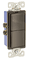 Eaton 7728BK-SP-L 15-Amp 3-Way 120-Volt Decorator Heavy Duty Grade Two Single-Pole Combination Switches, Black