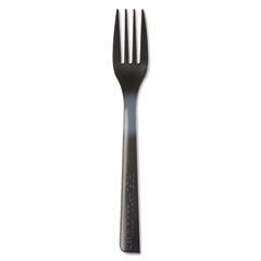 Eco-Products 100% Recycled Content Cutlery, Fork, 6", Black, 1000/Carton ECOEPS112
