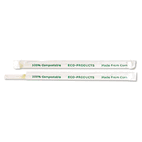 Eco-Products Compostable Straws, 7 3/4", Corn Plastic, Clear, 9600/Carton ECOEPST770