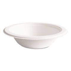 Eco-Products Compostable Sugarcane Dinnerware, 12 oz. Bowl, Natural White, 50/Pack ECOEPBL12PK